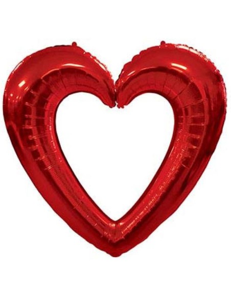 Ballon cadre gonflable coeur rouge