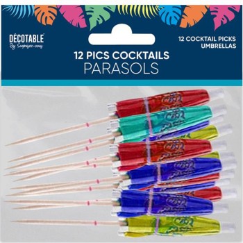 12 pics cocktail parasols