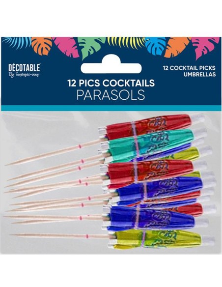 12 pics cocktail parasols