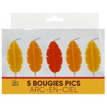 5 bougies plumes bohème