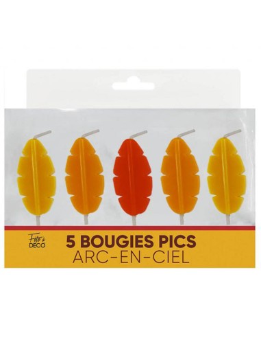 5 bougies plumes bohème