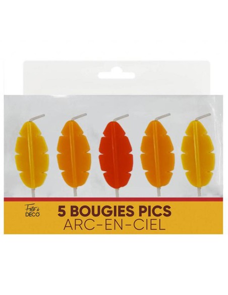 5 bougies plumes bohème