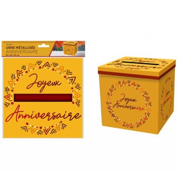 Urne joyeux anniversaire bohème