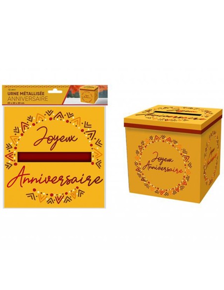 Urne joyeux anniversaire bohème