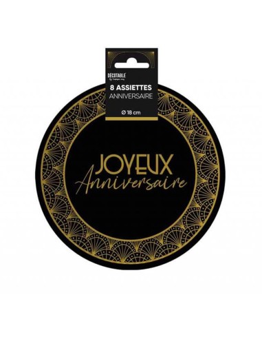 8 assiettes anniversaire art déco