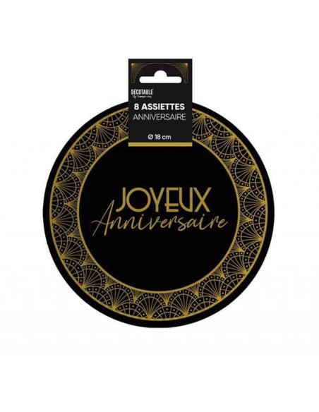 8 assiettes anniversaire art déco