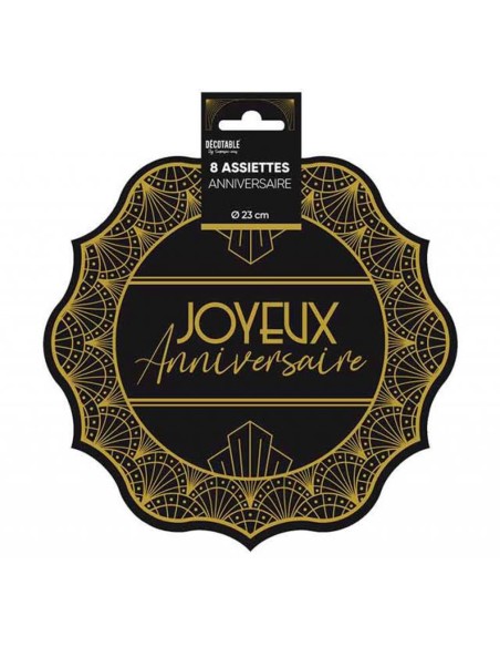 assiettes anniversaire art déco
