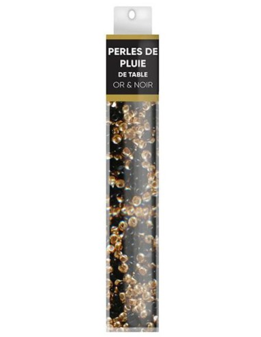 Perles de pluie or et noir art déco