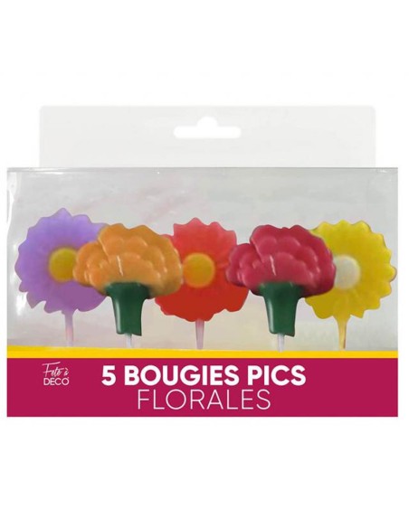 5 bougies pics florales