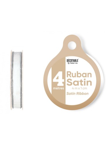 Ruban satin uni couleur 4m