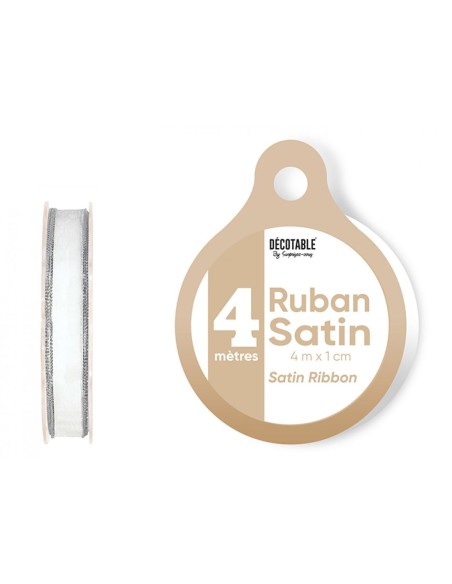 Ruban satin uni couleur 4m