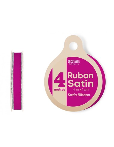 Ruban satin uni couleur 4m