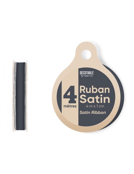 Ruban satin uni couleur 4m