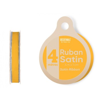 Ruban satin uni couleur 4m