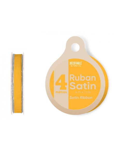 Ruban satin uni couleur 4m