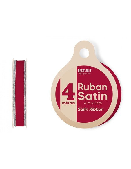 Ruban satin uni couleur 4m