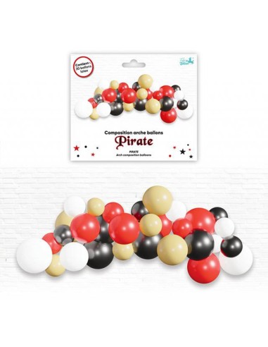 Composition arche à ballons pirate