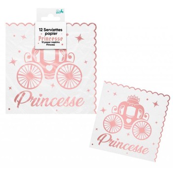 12 serviettes princesse