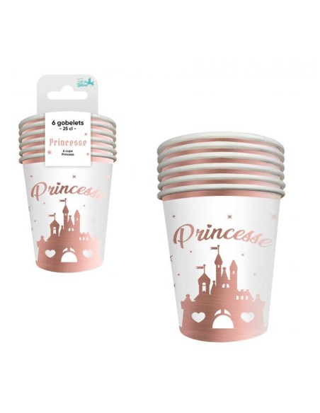 6 gobelets princesse