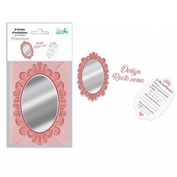 6 cartons invitation princesse