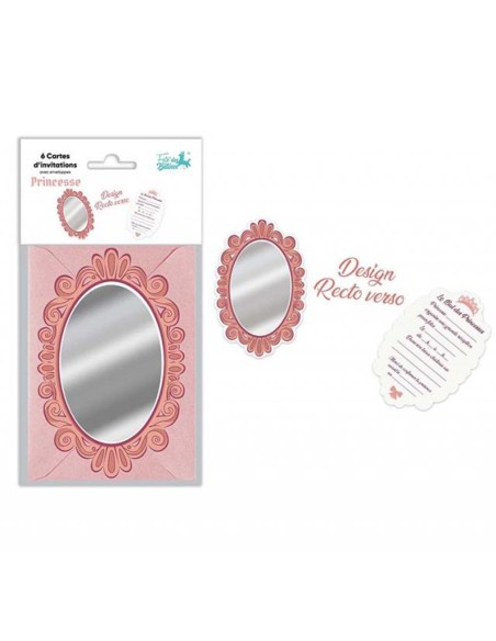 6 cartons invitation princesse