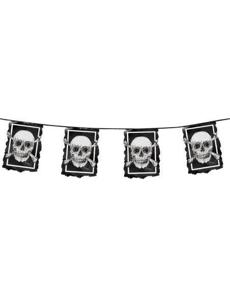 Guirlande fanions têtes de mort 6m