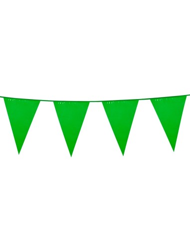 Guirlande fanions vert 10m
