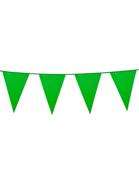 Guirlande fanions vert 10m