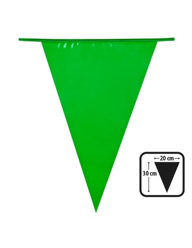 Guirlande fanions vert 10m