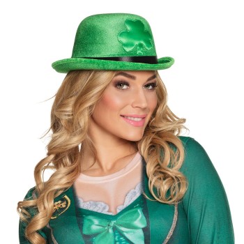 Chapeau melon trèfle vert