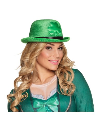 Chapeau melon trèfle vert