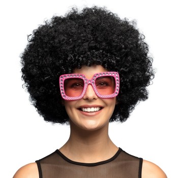 Lunettes bling bling rose