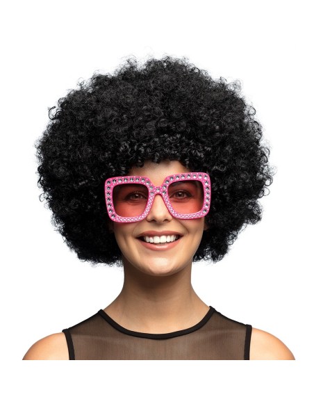 Lunettes bling bling rose