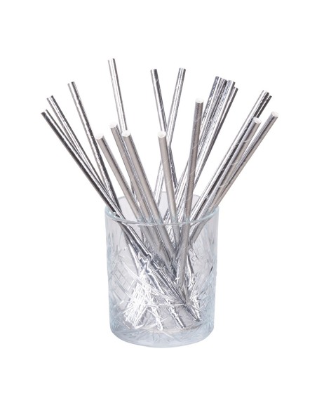 20 pailles argent