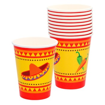10 gobelets fiesta Mexique