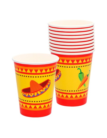 10 gobelets fiesta Mexique