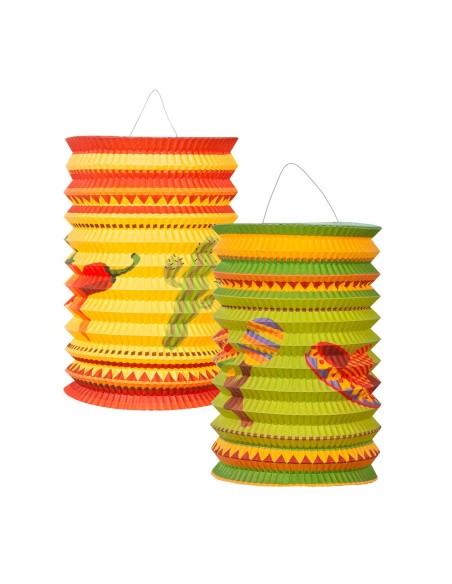 2 lanternes fiesta Mexique