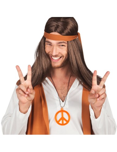Collier hippie peace and love