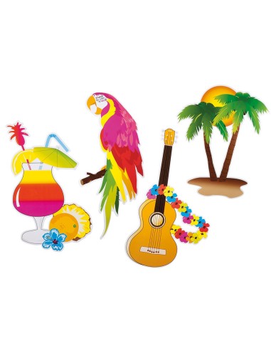 4 décorations îles Hawaï
