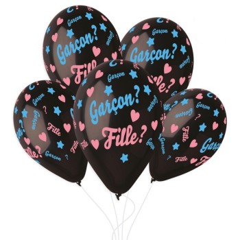 5 ballons confettis fille ou garçon ?