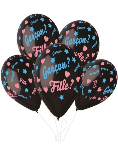 5 ballons confettis fille ou garçon ?