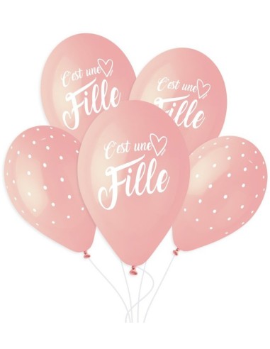 5 ballons c'est une fille rose