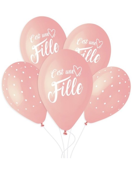 5 ballons c'est une fille rose