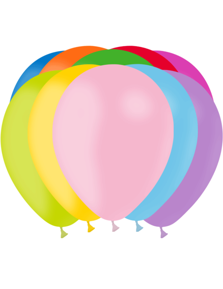 24 ballons couleurs assorties