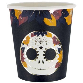 8 gobelets dia de los muertos