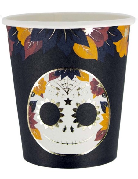 8 gobelets dia de los muertos