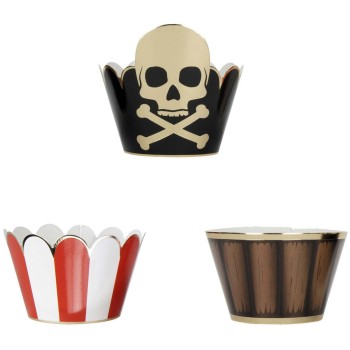 6 cupcakes pirate
