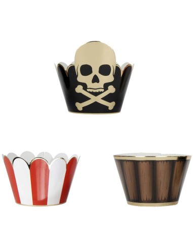 6 cupcakes pirate