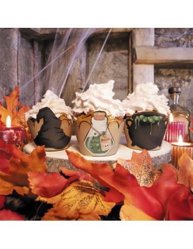 6 cupcakes sorcière