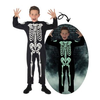 Déguisement squelette phosphorescent enfant